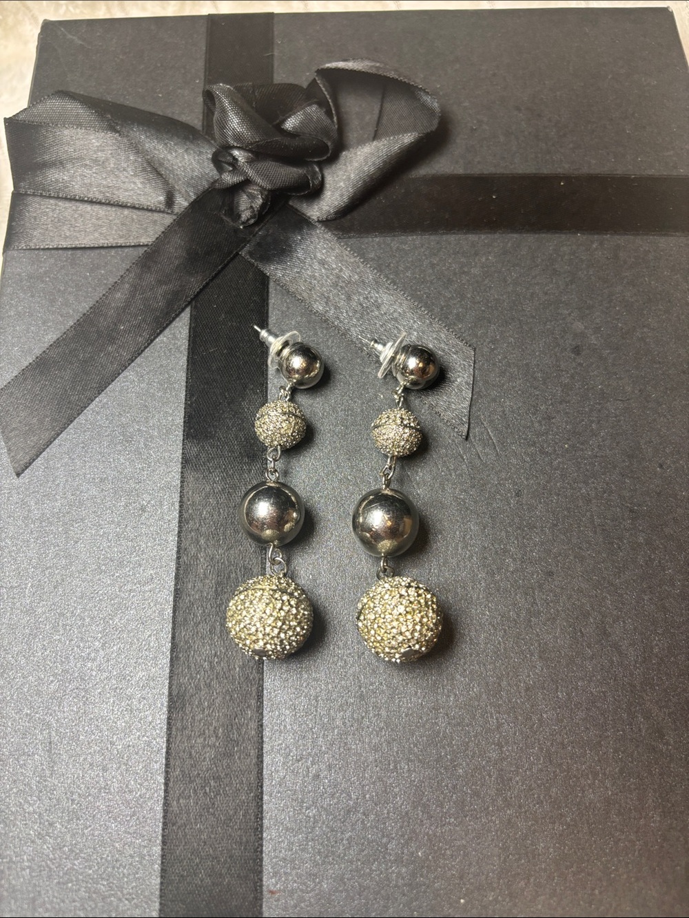 Silver tone Dangle Earrings